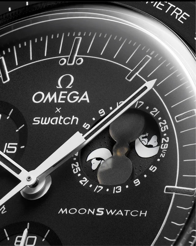 Swatch x Omega x Snoopy Schwarz - Mission to the Moonphase - New Moon